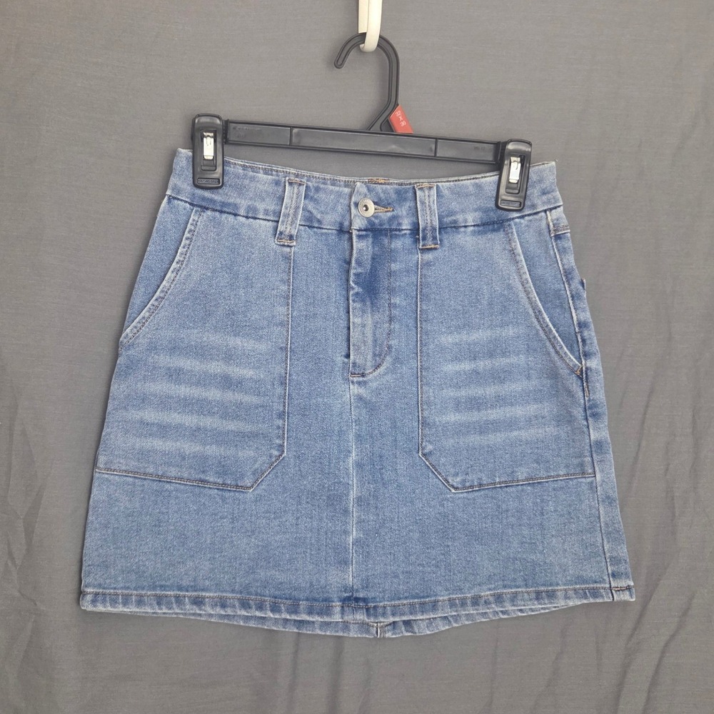 Sanctuary Denim Women Blue Light Wash Mini Skirt Size 24
